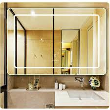 It's also more convenient for completing plus, lighted makeup mirrors add an attractive element to any bathroom or vanity. Frameless Led Illuminated Bathroom Mirror With Touch Sensor Vanity Mirror Lights Ebay