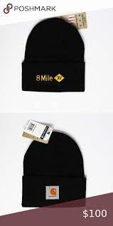 Carhartt X 8 Mile X Eminem Beanie Released In Collaboration With Carhartt To Celebrate The 15th Anniversary Of 8 Mile T Black Beanie Carhartt Accessories Hats