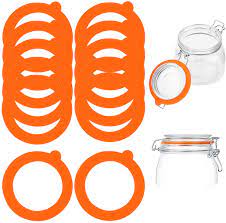 Great savings & free delivery / collection on many items. Amazon Com Stosts 12 Pack Silicone Replacement Gasket Airtight Rubber Seals Rings For Mason Jar Lids Leak Proof Canning Silicone Fitting Seals For Glass Clip Top Jars Orange Kitchen Dining