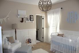 Black and white floral nursery wallpaper. Beige And White Neutral Nursery For Baby Boy Project Nursery