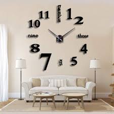 It is easy to make any living room a modern living room by following some simple design strategies. Amazon Com 3d Diy Mirror Surface Wall Clocks Modern Design Living Room Decorative Wall Watches Black Home Kitchen