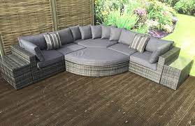 Details about black grey corner modular rattan weave sofa. Rattan Modular Corner Sofa Set Jessica