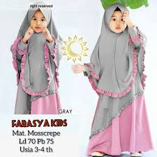 Gamis anak perempuan muslimah nibras nt 55. Muslim Clothes Gamis Children Shari Set And Khimar Age 3 4 Years Farasya Kids Baju Muslim Gamis Anak Syari Set Dan Khimar Usia 3 4 Tahun Farasya Kids Shopee Singapore