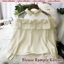 Harga blouse batwing kalong atasan baju wanita polos xl xxl xxxl jumbo. Baju Atasan Blouse Wanita Model Korean Terbaru Ryn Fashion