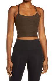 Beyond Yoga Space Dye Crop Tank In Chocolate Chip Espresso Modesens