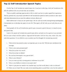 Introduction Speech Sample Graduation Example Introducing Myself ...