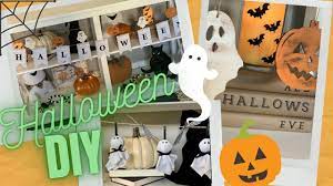 Halloween Dollar Tree Diy 3 Easy Diy Farmhouse Garland Banner Crafts Ghost Pumpkin Halloween Youtube Dollar Tree Diy Diy Banner Crafts