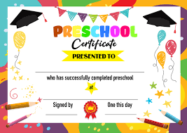 Celebrate preschool graduation with this adorable premium preschool diploma certificate template. Preschool Graduation Certificate