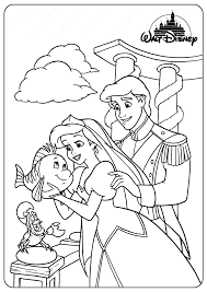 Coloringanddrawings.com provides you with the opportunity to color or print your princess ariel with prince eric drawing online for free. Printable Ariel And Prince Eric Coloring Pages
