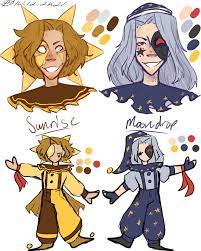 Did some concepts for human Sunrise + Moondrop (I have them as separate  characters) : r/fivenightsatfreddys