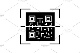 Qr Code Scanner Glyph Icon Glyph Icon Qr Code Business Card Coding