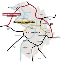 In het voorgestelde plan van de beheersmaatschappij antwerpen mobiel (bam) werd de expressweg (e34). R1 Ring Antwerpen Oosterweelverbinding U C Page 280 Skyscrapercity