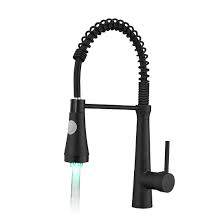 Like other kitchen spigots, a modern black kitchen faucet provides the convenient functionality of a sprayer and flow control. Fapully Single Handle Pull Down Sprayer Kitchen Faucet Modern Matte Black Kitchen Sink Faucet With Led Light Buy Online In Antigua And Barbuda At Antigua Desertcart Com Productid 143203244