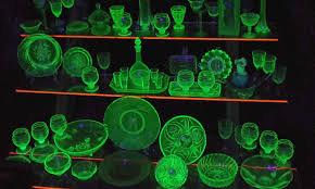 Uranium glass is radioactive but the irradiation is not dangerous, practically without significance. Radioactivity Testing Sgt Poopers