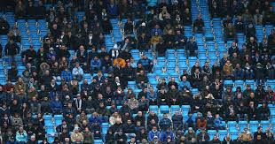 Away fans are located in one side of the south stand at one end of the ground, spread across the upper, middle, and lower tiers, where up to 3,000 fans can be accommodated (4,500 for cup games). Why Man City Fans Snub Champions League Matches At The Etihad Stadium Stuart Brennan Manchester Evening News