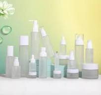 Simple Clear Frosted Flat-shouldered Glass Bottle Set for ...