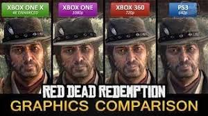 Red Dead Redemption 4k Graphics Comparison Xbox One X 4k Enhanced Xbox One Ps3 Xbox 360 Red Dead Redemption Xbox One Xbox