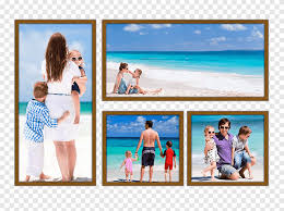 These pictures can be arranged in any way, and the. Group Of People On Seashore S With Brown Frame Frames Collage Montage Wall Collage Love Text Png Pngegg