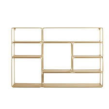 Add a dash of modern sophistication withadd a. Gold Metal Wall Mount Shelving Unit Madeline Maisons Du Monde