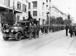 the funeral cortege of sergeant john merifield passing down a street in athens to the english church where he was interred merifield an air gunner serving wi pinterest