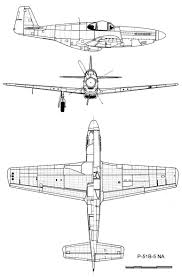 P 51b Mustang Fighter 3 View Technical Drawing Model Airplanes Aircraft Design