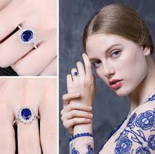 The ring's design incorporates a world class style most famously worn by the likes of princess diana and kate middleton. Princess Diana William Kate Middleton S 3 2ct Created Blue Etsy