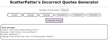 But it doesn't matter, since. Incorrect Quote Generator Generates Correct Quote Sapnap
