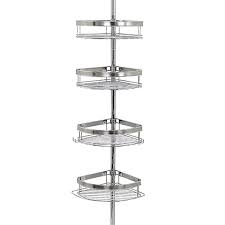 Chrome shower caddy save $15.00. Zenna Home Tension Corner Pole Shower Caddy In Chrome Bed Bath Beyond