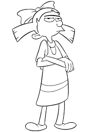 Helga Is Mad To Arnold In Hey Arnold Coloring Pages Bulk Color In 2020 Hello Kitty Colouring Pages Coloring Pages Hey Arnold
