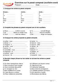 Je passe beaucoup de temps sur l'observation de ce temps dans les phrases, les textes. Exercices Sur Le Passe Compose Auxiliaire Avoir