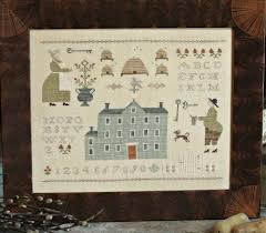 The key to the scheme 3. Country Stitches With Thy Needle Thread The Bee Keeper S Sampler Cross Stitch Samplers Stitch Patterns Primitive Cross Stitch Patterns
