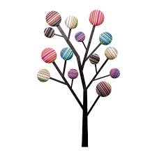 Un Porte Manteau Gai Dans Un Design Ludique Avec Son Look Magnifiquement Enchanteur Les Branches Animees S Arbre A Bulles Porte Manteaux Porte Manteau Mural