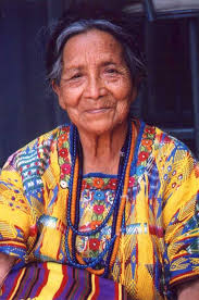 Mayan woman wearing San Juan sacatepequez huipil