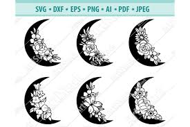 14 day loan required to access epub and pdf files. Moon Flowers Svg File Moon Floral Svg Dreams Dxf Png Eps 684629 Cut Files Design Bundles