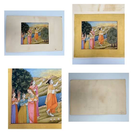 Buy Vintage Choice of Miniature Painting Rajasthani Jaipur Colorful Hand Painted on Heavy Paper - in Paper Mat Online in India - Etsy