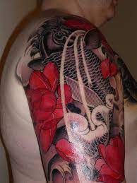 Black Koi With Red Lotus Www Henrik Tattoo Com Red Lotus Tattoo Lotus Tattoo Design Koi Tattoo
