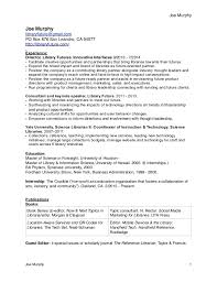 cv joe murphy librarian resume