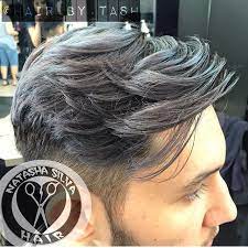 It takes courage, and you need to the stunning multidimensional ash grey hairstyle also features hints of blue and silver hair, which. Grey Men S Hair Color And Dramatic Gentlemen Undercut Hairstyle Mens Hair Colour Grey Hair Dye Men Hair Color