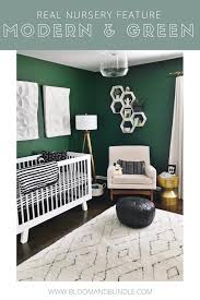 This is a contemporary palette that will bring a natural feel to urban interior schemes. A Green Nursery With Modern Black And White Accents Baby Room Neutral Nursery Room Boy Baby Boy Rooms