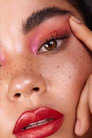 Freckles And Red Lipstick Creative Makeup Makeup German Beauty