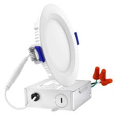 Buy ceiling lights from screwfix.com. Luxrite 4 Inch Ultra Thin Led Recessed Light With Junction Box 10w 4000k Cool White Dimmable 650 Lumens Slim Recessed Ceiling Light Ic Rated Airtight Energy Star Etl Listed Walmart Com