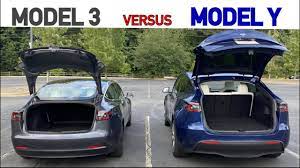 Each second row seat folds flat independently, creating flexible storage for skis, furniture, luggage and more. Tesla Model Y And Model 3 Trunk And Frunk Size Comparison Youtube