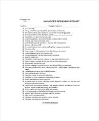 Roles and responsibilities of others. Free 6 Restaurant Opening Checklist Forms In Pdf Ms Word