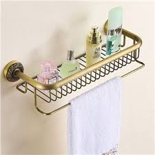 Style Europeen Retro Accessoires Salle De Bain En Cuivre Etageres Deux Modeles Panier Salle De Bain Etagere De Salle De Bain Accessoires Salle De Bain