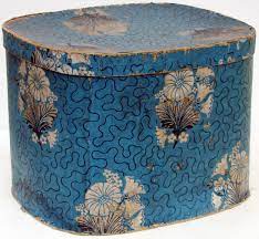Wallpaper Box Vintage Box Antique Boxes Vintage Hat Boxes