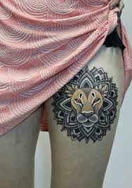 Thigh tattoo on the left side. 40 Secret Thigh Tattoos That Nobody Will Ever See