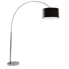 Arcs Stehleuchte Chrom Schwarzer Schirm Silber Liner Chrom