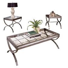 Ships free orders over $39. Bowery Hill 3 Piece Coffee And End Table Set In Silver Furniture Living Room Furniture Sek Pro De