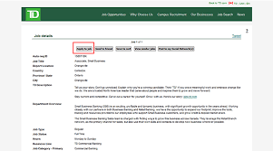 Select your account for deposit; Td Bank Job Application Apply Online
