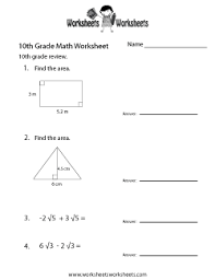 10th Grade Math Worksheets Free Printable Worksheets For Teachers And Kids 10th Grade Math Worksheets 10th Grade Math Math Worksheets
